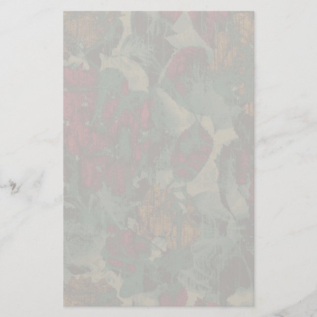 Colourful flower camouflage pattern stationery (Front)