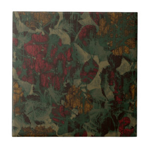 Colourful flower camouflage pattern tile