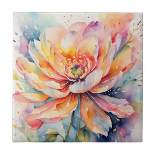 Colourful Flower Ceramic Tile