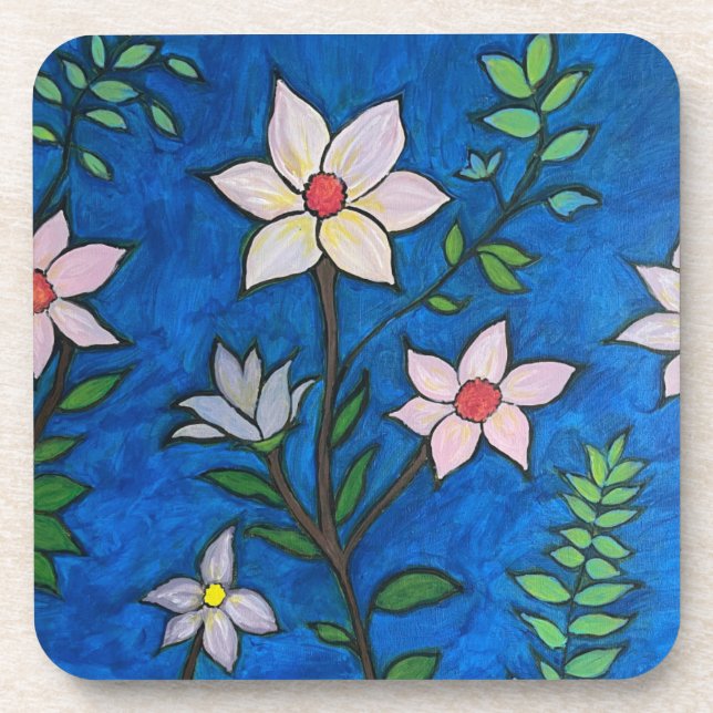 Colourful Flower Coaster Set of 6 (Front)
