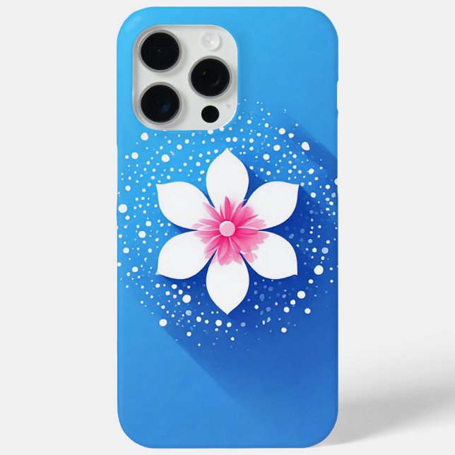 Colourful Flower Composition on Blue Background Case-Mate iPhone Case (Back)