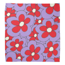 Colourful Flower Design Purple Red