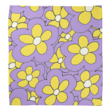 Colourful Flower Design Purple Yellow