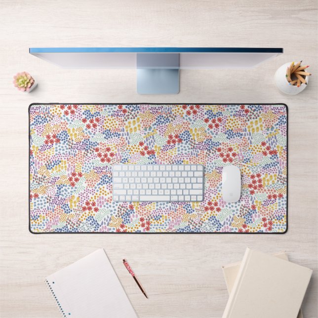 Colourful Flower Field Desk Mat (Office 1)