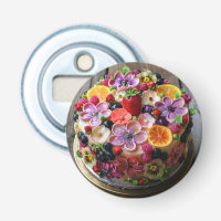 Colourful flower fondant cake