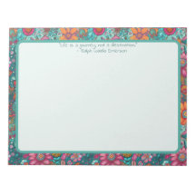 Colourful Flower Garden Friendship Qoute Notepad