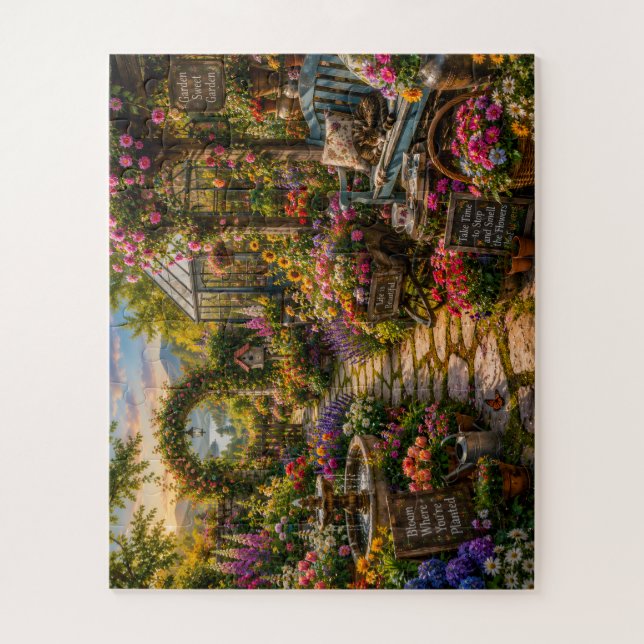 Colourful Flower Garden  - Jigsaw Puzzle (Vertical)