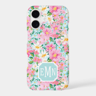 Colourful Flower Garden Monogrammed