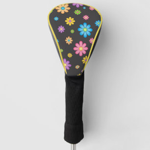 Colourful Flower Girl Power Hippie Golf Head Cover