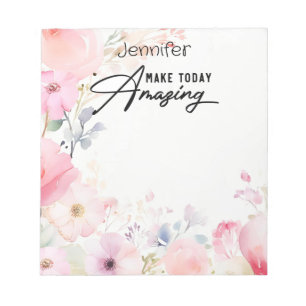 Colourful Flower Inspirational Notepad