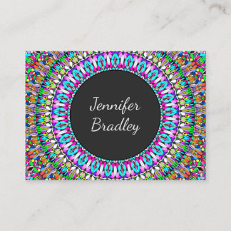 Colourful Flower Mandala Business Card