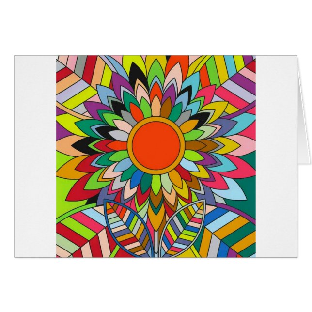 colourful flower mandala yaei design (Front Horizontal)