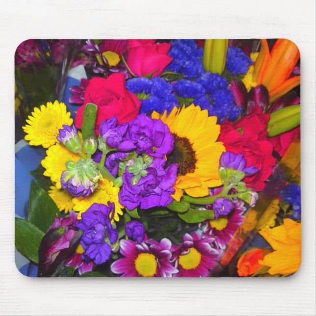 Colourful Flower Mix Mousepad (Front)