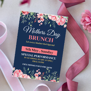 Colourful Flower Mothers Day Invitations
