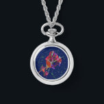 Colourful Flower Necklace<br><div class="desc">I sketched this flower first on paper and then painted a digital oil painting of this flower with vibrant colours. Great for a necklace or watch for that special someone or occasion.</div>