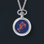 Colourful Flower Necklace<br><div class="desc">I sketched this flower first on paper and then painted a digital oil painting of this flower with vibrant colours. Great for a necklace or watch for that special someone or occasion.</div>