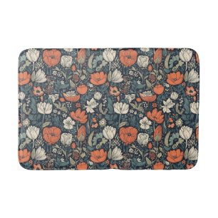 Colourful Flower Pattern Bath Mat