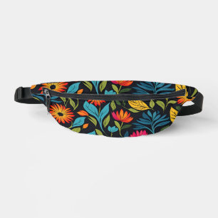 Colourful Flower Pattern Bum Bags