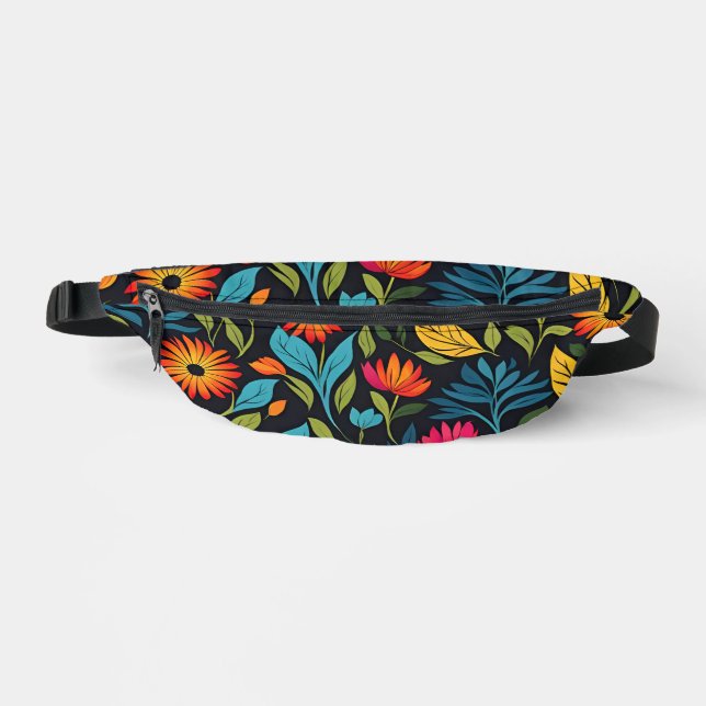 Colourful Flower Pattern Bum Bags (Front)
