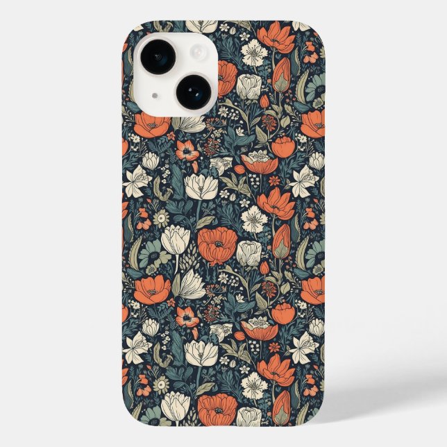 Colourful Flower Pattern Case-Mate iPhone Case (Back)