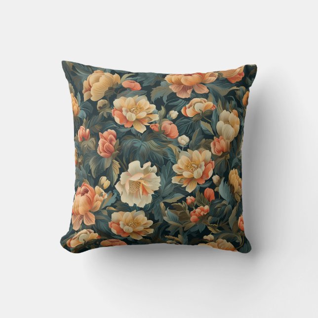 Colourful Flower Pattern Cushion (Front)