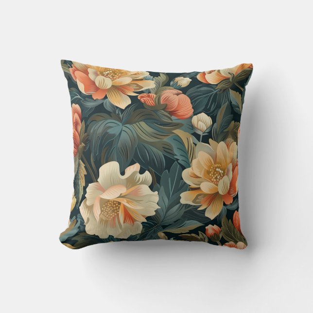 Colourful Flower Pattern Cushion (Front)