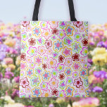 Colourful Flower Pattern Hand-Drawn Summer Floral Tote Bag<br><div class="desc">Colourful Flower Pattern Hand-Drawn Summer Floral Tote Bag. Hand-drawn colourful flowers.</div>