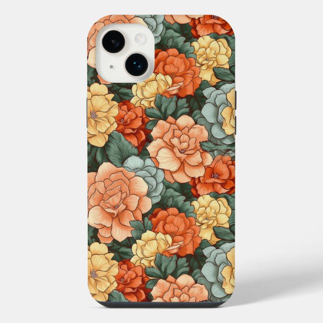 Colourful Flower Pattern iPhone Case (Back)