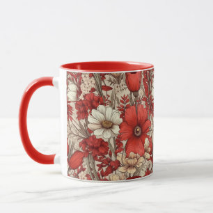 Colourful Flower Pattern Mug