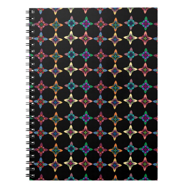 Colourful Flower Pattern Notebook (Front)