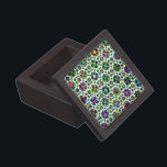 Colourful Flower Pattern Tie Dye Keepsake Box<br><div class="desc">A retro flower pattern with bright,  tie dye colours. This cute design is made of variously sized flowers in a rainbow of shades to form a vibrant design. It makes a pretty,  groovy gift box. 

 Background colour is customisable.</div>