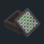 Colourful Flower Pattern Tie Dye Keepsake Box<br><div class="desc">A retro flower pattern with bright,  tie dye colours. This cute design is made of variously sized flowers in a rainbow of shades to form a vibrant design. It makes a pretty,  groovy gift box. 

 Background colour is customisable.</div>