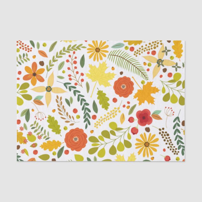 Colourful Flower Pattern Tissue Paper (Front)