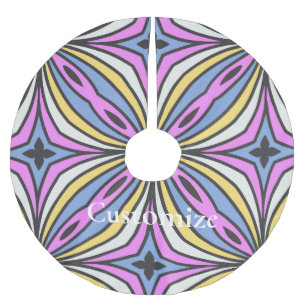 Colourful Flower Petals Thunder_Cove Brushed Polyester Tree Skirt
