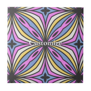 Colourful Flower Petals Thunder_Cove Ceramic Tile