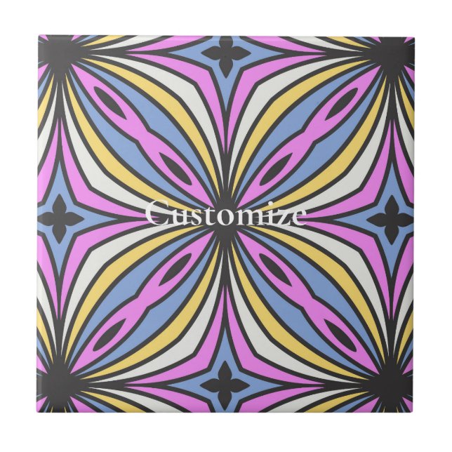 Colourful Flower Petals  Thunder_Cove Ceramic Tile (Front)