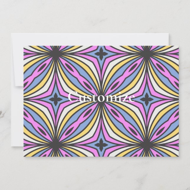 Colourful Flower Petals  Thunder_Cove Invitation (Front)