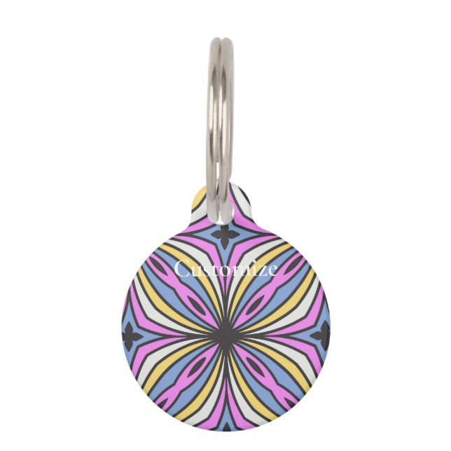 Colourful Flower Petals  Thunder_Cove Pet Tag (Front)