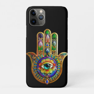 Colourful Flower Petals Turquoise Third Eye Hamsa iPhone 11 Pro Case