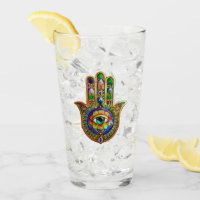 Colourful Flower Petals Turquoise Third Eye Hamsa