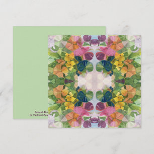 Colourful Flower Petals Watercolor Pattern Paintin Card