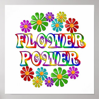 Colourful Flower Power Poster