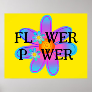 Colourful Flower Power Poster