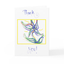 Colourful Flower Thank You! (blank inside)