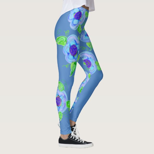 Colourful Flowered Leggings (Right)