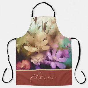Colourful Flowers All-Over Print Apron