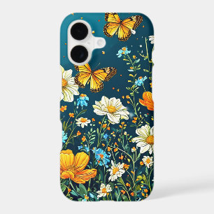 Colourful Flowers and Butterflies Spring Floral