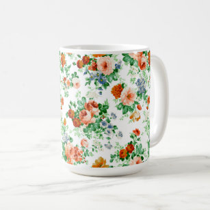 Colourful Flowers And Pink & Red Roses Coffee Mug