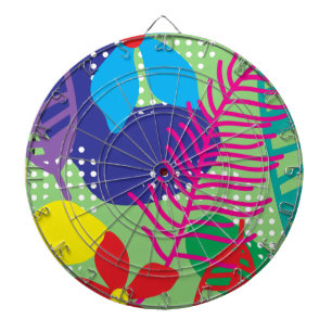 Colourful flowers background dartboard