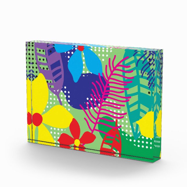 Colourful flowers background photo block (Right)